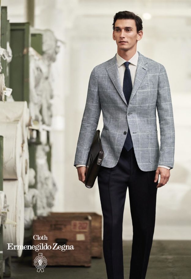 Zegna Cross-ply IV - Wool, Linen & Silk Blend - Festari For Men